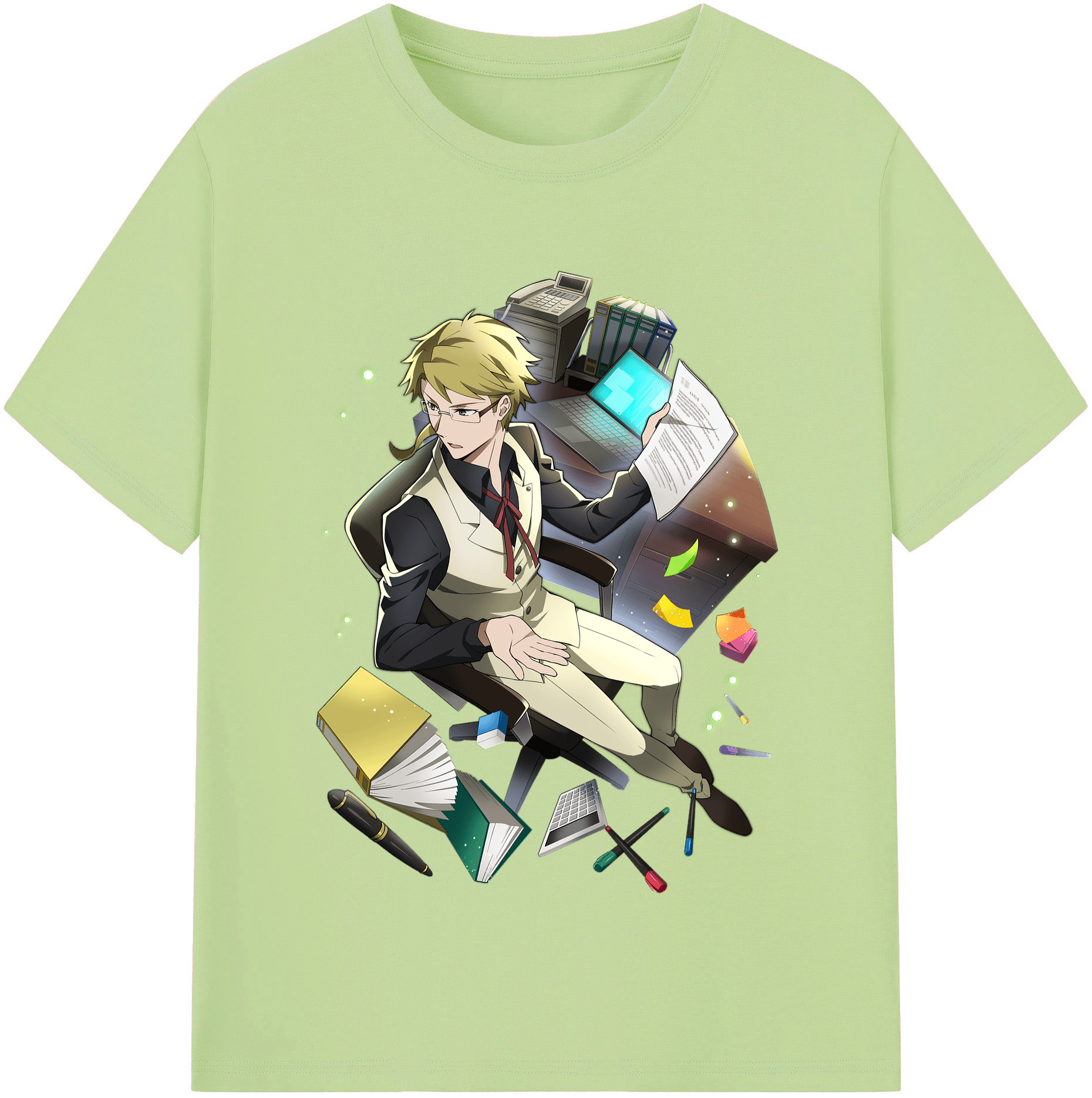 （画像用） 文豪ストレイドッグス Bungo Stray Dogs 綿100％半袖Tシャツ（フロントプリント）